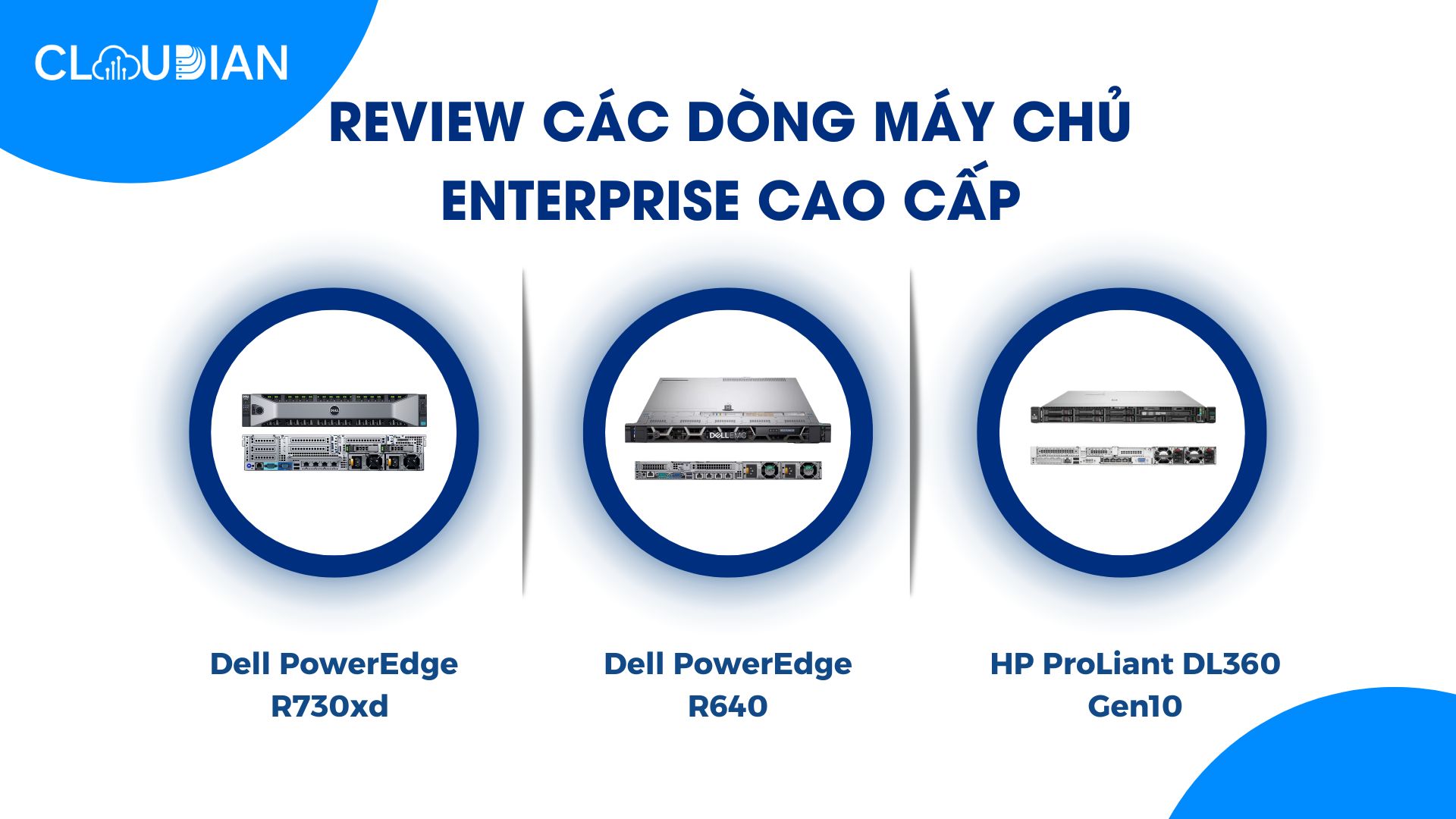 Review các dòng máy chủ Enterprise cao cấp Dell và HP tại Cloudian